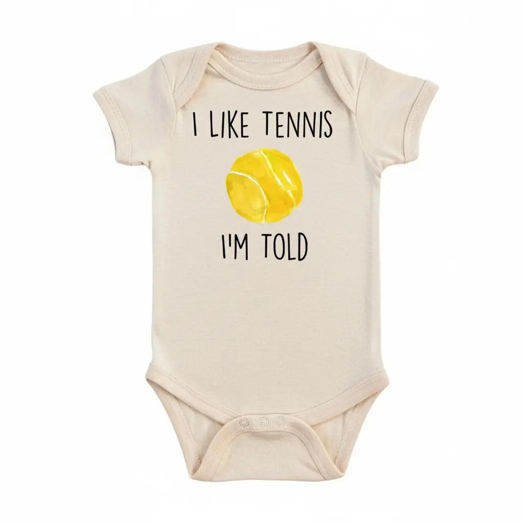 Tennis Love - Baby Boy Girl Clothes Infant Bodysuit Funny Cute Newborn  Funny Cute Onesie® | North Fork Forager LLC