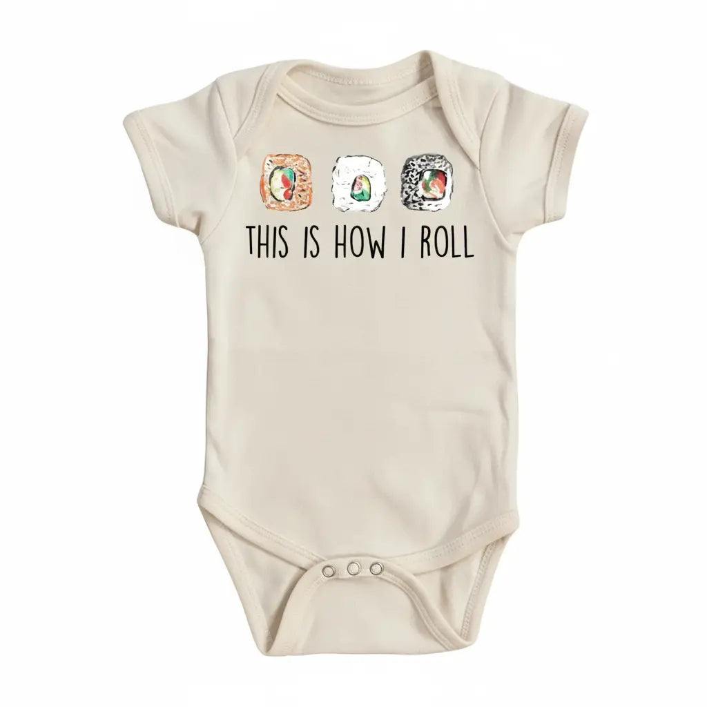 Sushi Roll - Baby Boy Girl Clothes Infant Bodysuit Funny Cute Newborn 1F  Funny Cute Onesie® | North Fork Forager LLC