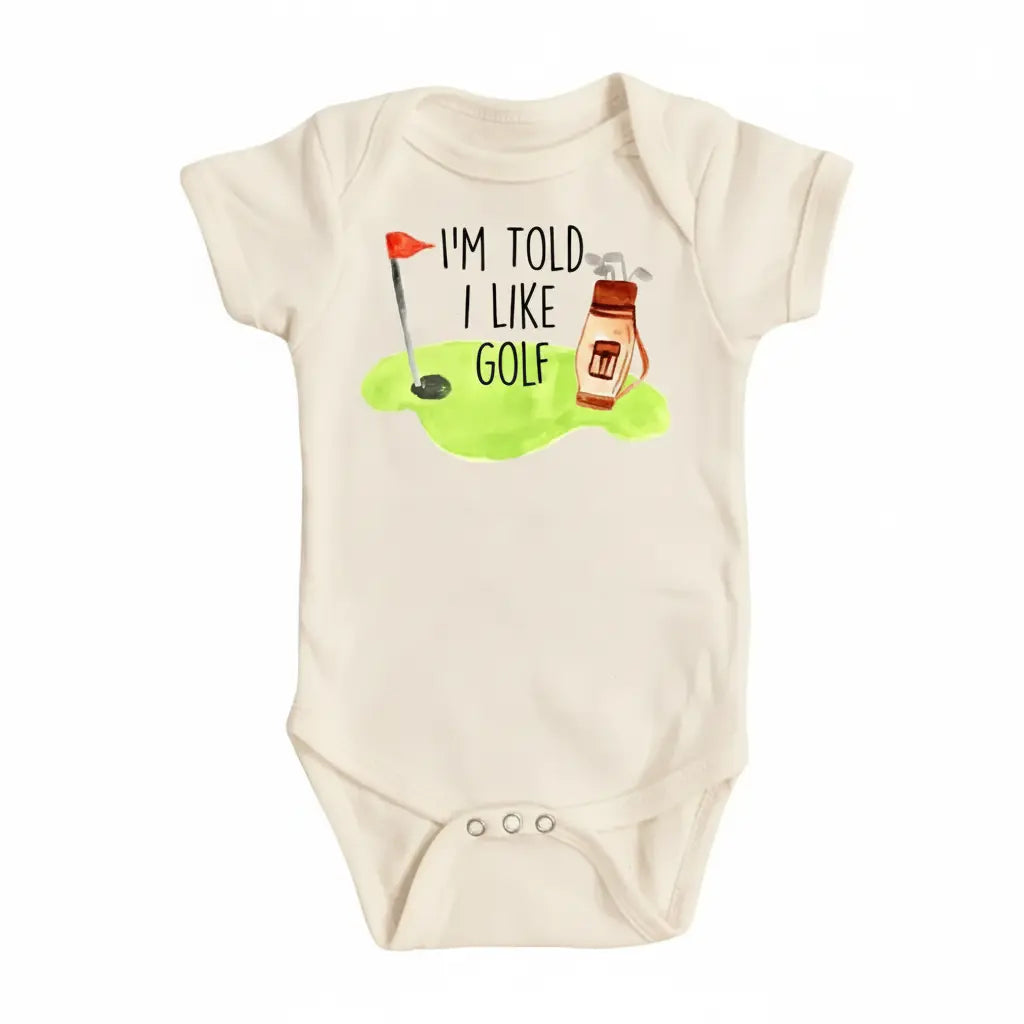 I Love Golf - Baby Boy Girl Clothes Infant Bodysuit Funny Cute Newborn  Funny Cute Onesie® | North Fork Forager LLC