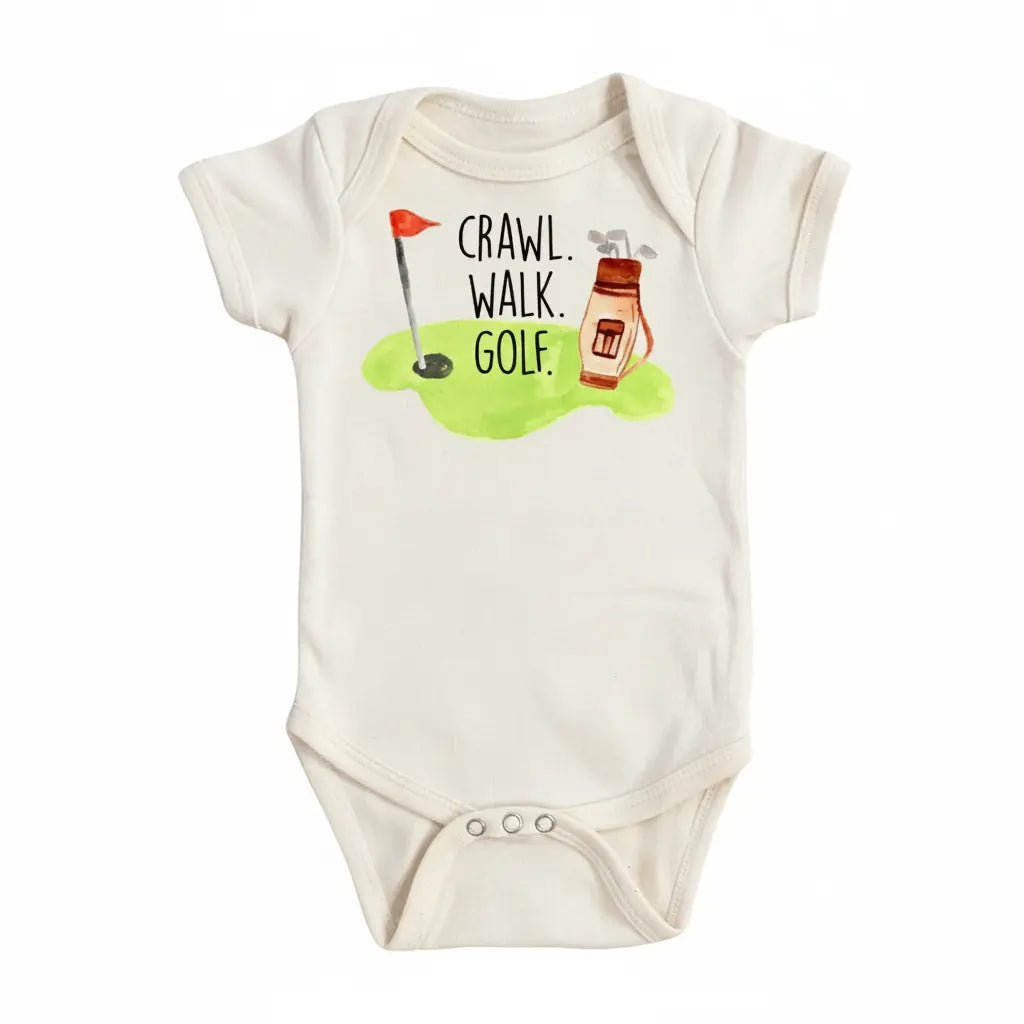 Golf Crawl - Baby Boy Girl Clothes Infant Bodysuit Funny Cute Newborn  Funny Cute Onesie® | North Fork Forager LLC