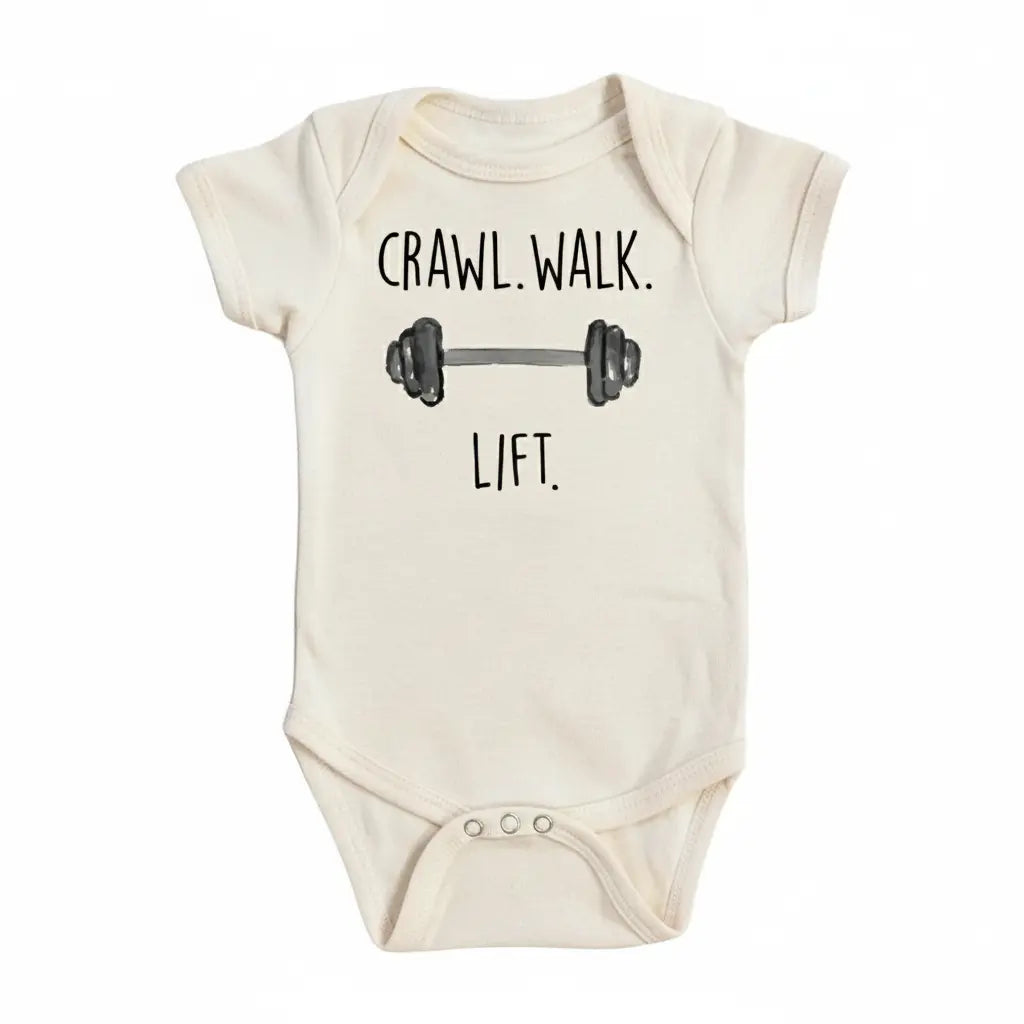 Gym Crawl Lift - Baby Boy Girl Clothes Infant Bodysuit Funny Cute Newborn  Funny Cute Onesie® | North Fork Forager LLC