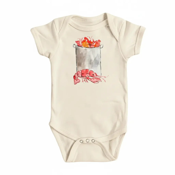 Crawfish Alone - Baby Boy Girl Clothes Infant Bodysuit Funny Cute Newborn  Funny Cute Onesie® | North Fork Forager LLC