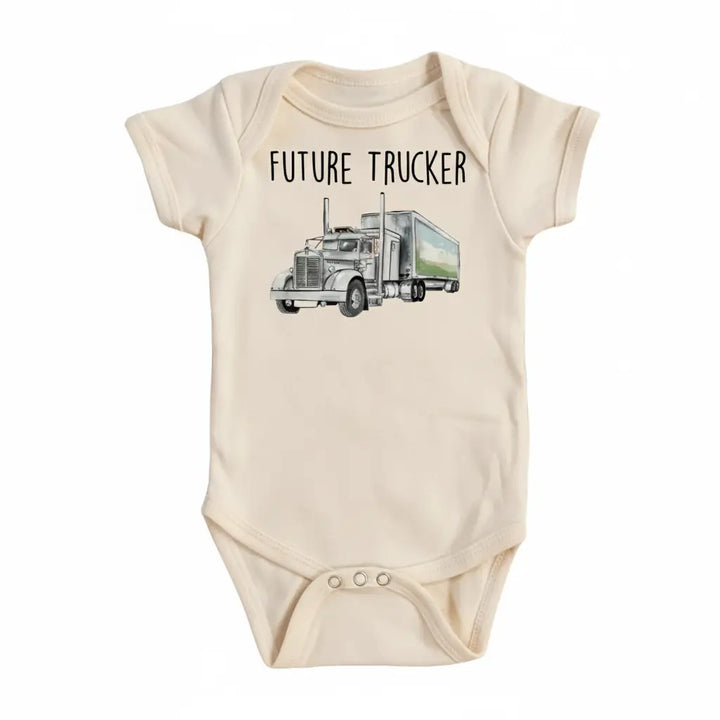 Trucker Proof Silver - Baby Boy Girl Clothes Infant Bodysuit Funny Cute Newborn  Funny Cute Onesie® | North Fork Forager LLC