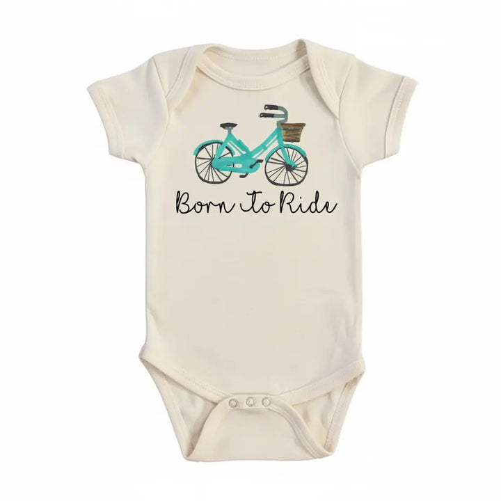 Bicycle Born Blue - Baby Boy Girl Clothes Infant Bodysuit Funny Cute Newborn  Funny Cute Onesie® | North Fork Forager LLC