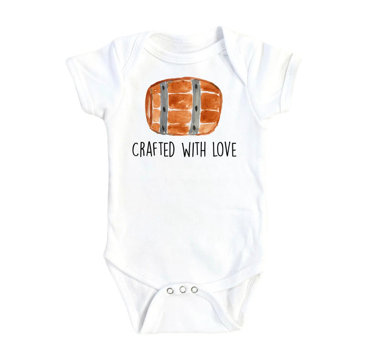 Beer Crafted Keg - Baby Boy Girl Clothes Infant Bodysuit Funny Cute Newborn Onesie