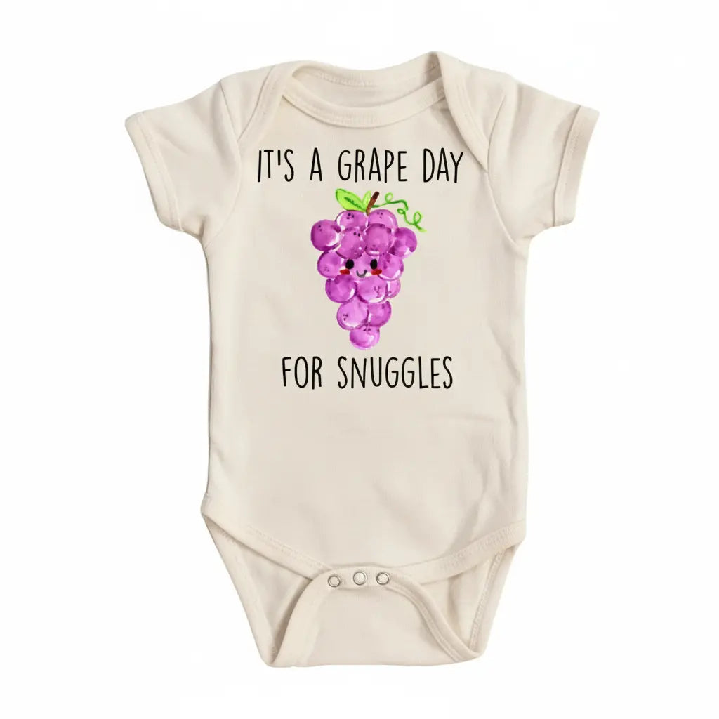 Grape Snuggles - Baby Boy Girl Clothes Infant Bodysuit Funny Cute Newborn  Funny Cute Onesie® | North Fork Forager LLC