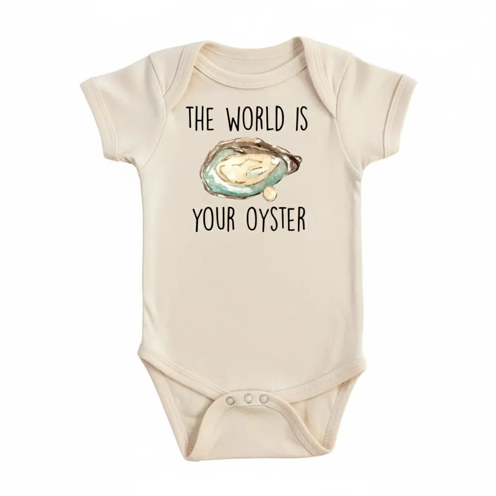 Oyster World - Baby Boy Girl Clothes Infant Bodysuit Funny Cute Newborn  Funny Cute Onesie® | North Fork Forager LLC
