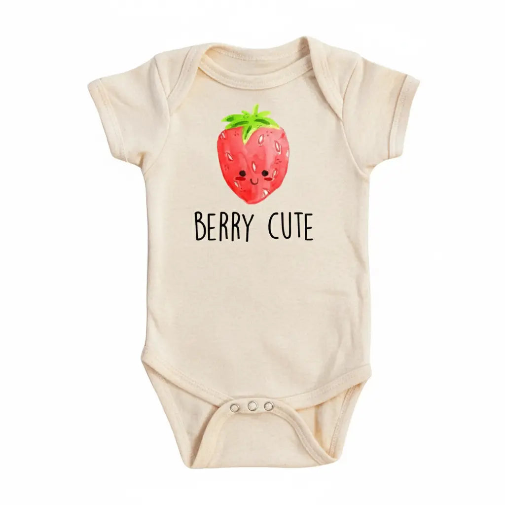Strawberry Cute - Baby Boy Girl Clothes Infant Bodysuit Funny Cute Newborn 1A  Funny Cute Onesie® | North Fork Forager LLC