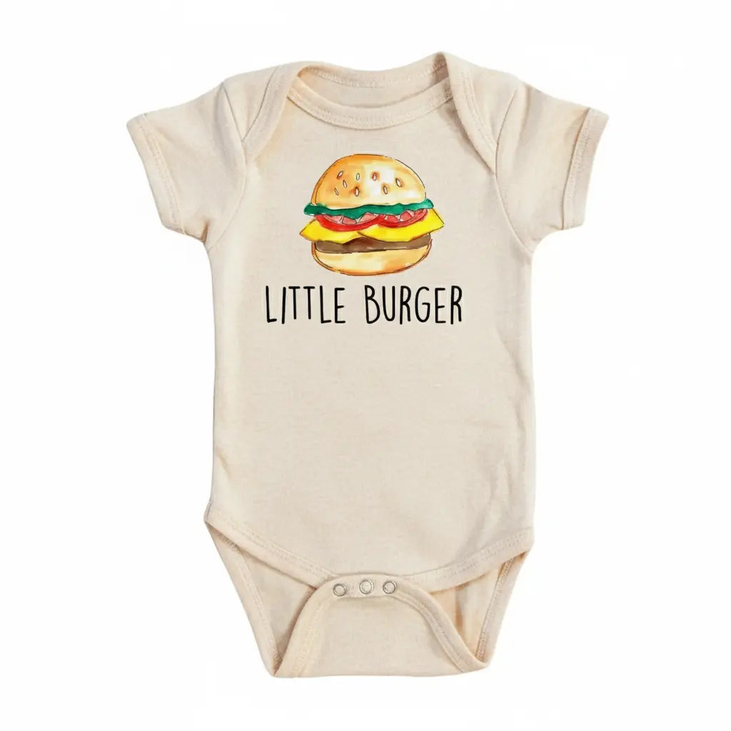 Little Burger - Baby Boy Girl Clothes Infant Bodysuit Funny Cute Newborn  Funny Cute Onesie® | North Fork Forager LLC