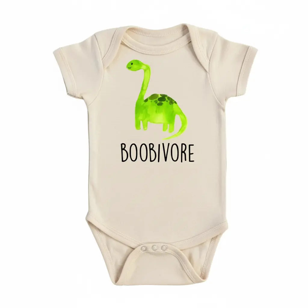 Dinosaur Boobivore - Baby Boy Girl Clothes Infant Bodysuit Funny Cute Newborn  Funny Cute Onesie® | North Fork Forager LLC