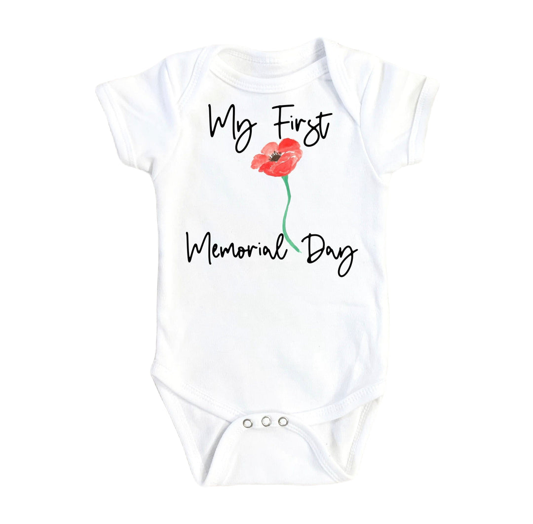 First Memorial Day - Baby Boy Girl Clothes Infant Bodysuit Funny Cute Newborn Onesie