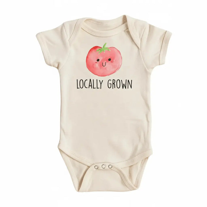 Tomato Locally Grown - Baby Boy Girl Clothes Infant Bodysuit Funny Cute Newborn  Funny Cute Onesie® | North Fork Forager LLC
