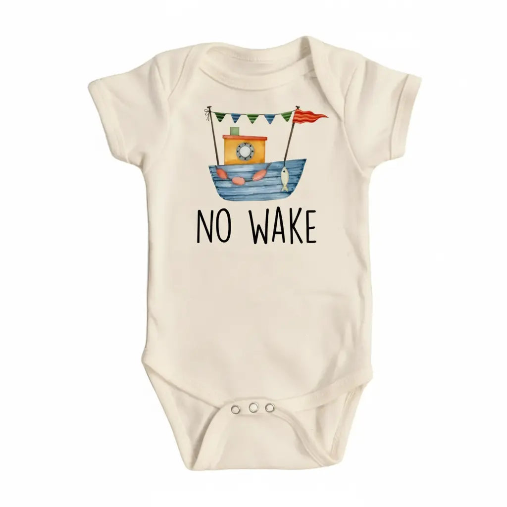 No Wake Boat - Baby Boy Girl Clothes Infant Bodysuit Funny Cute Newborn  Funny Cute Onesie® | North Fork Forager LLC