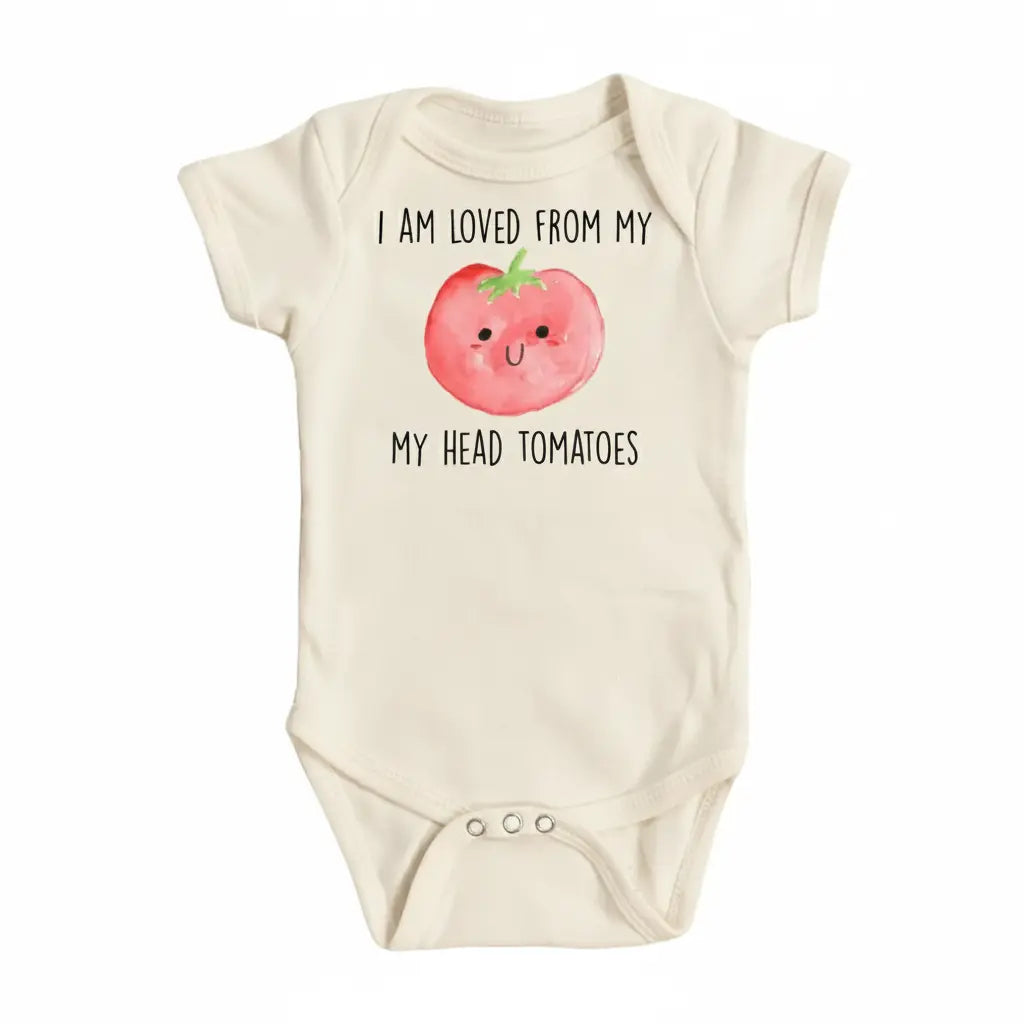 Tomato Loved - Baby Boy Girl Clothes Infant Bodysuit Funny Cute Newborn  Funny Cute Onesie® | North Fork Forager LLC