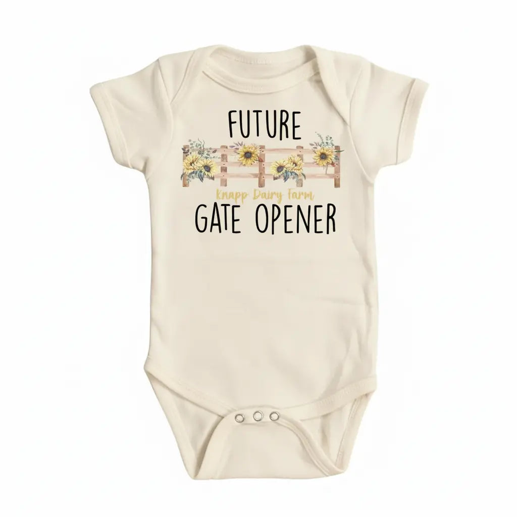 Farm Gate Floral - Baby Boy Girl Clothes Infant Bodysuit Funny Cute Newborn  Funny Cute Onesie® | North Fork Forager LLC