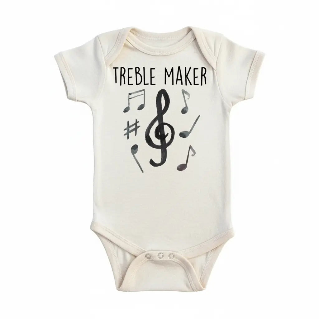 Musician Treble - Baby Boy Girl Clothes Infant Bodysuit Funny Cute Newborn  Funny Cute Onesie® | North Fork Forager LLC