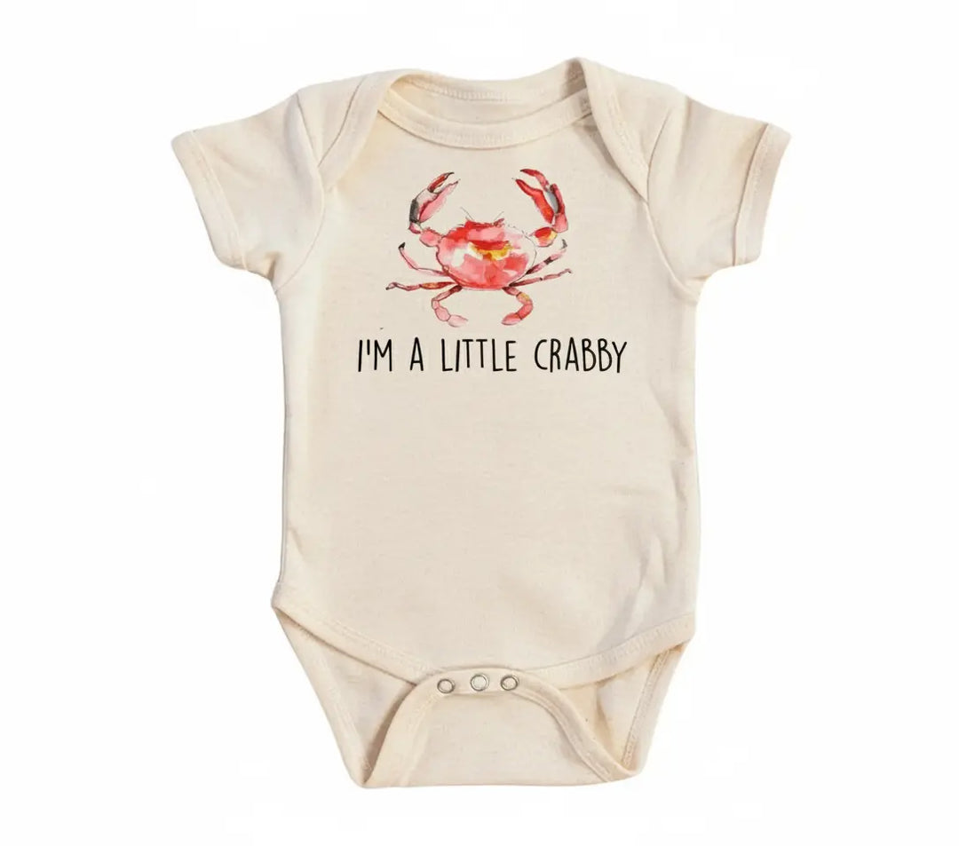 Crabby Crab  - Baby Boy Girl Clothes Infant Bodysuit Funny Cute Newborn  Funny Cute Onesie® | North Fork Forager LLC