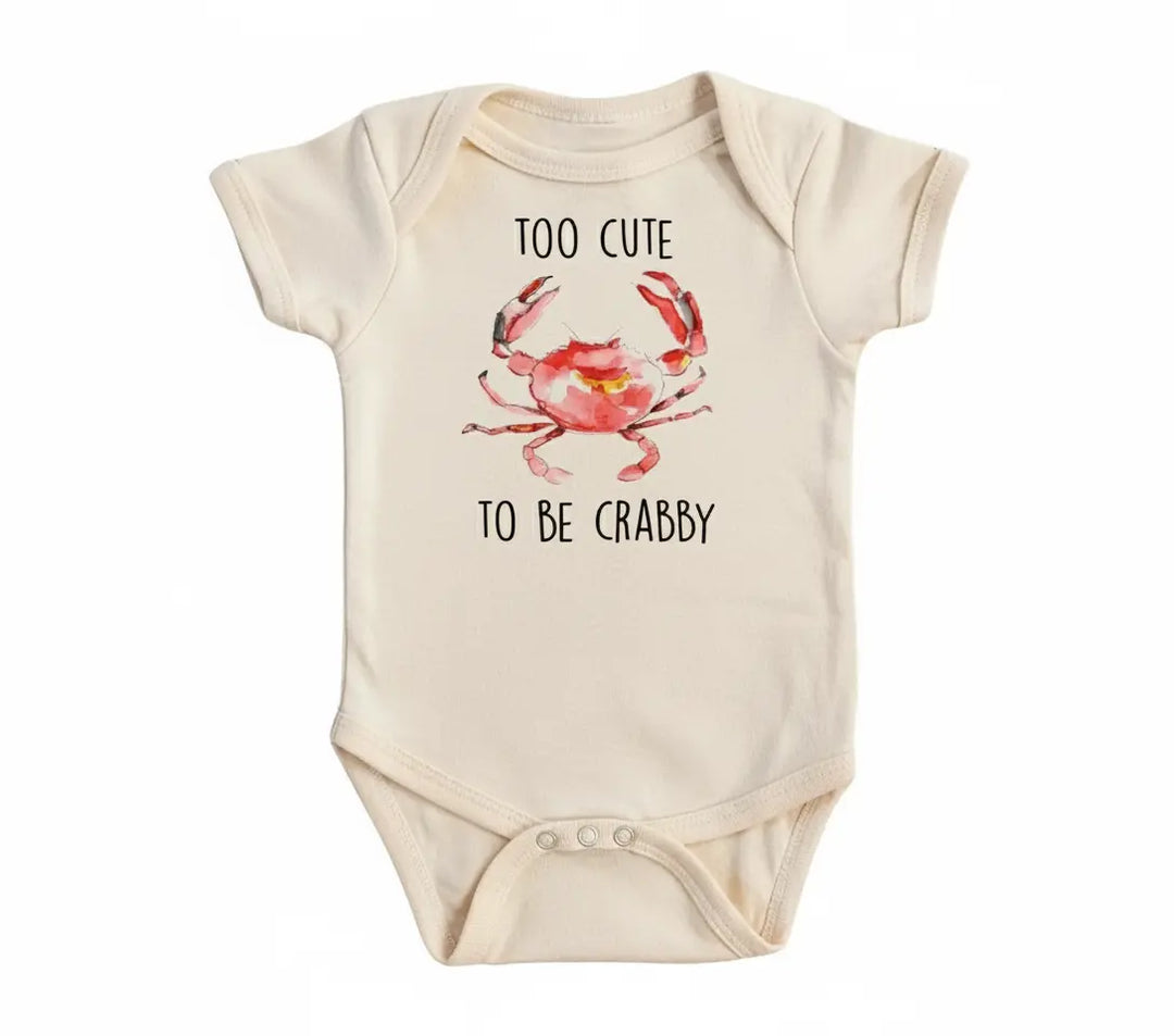 Crab Too Cute - Baby Boy Girl Clothes Infant Bodysuit Funny Cute Newborn  Funny Cute Onesie® | North Fork Forager LLC