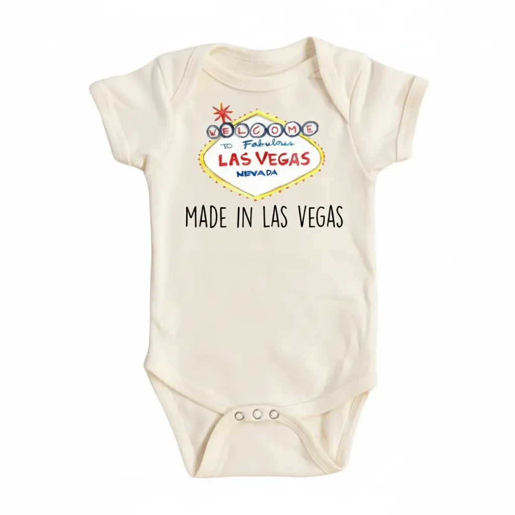 Las Vegas - Baby Boy Girl Clothes Infant Bodysuit Funny Cute Newborn 1B  Funny Cute Onesie® | North Fork Forager LLC