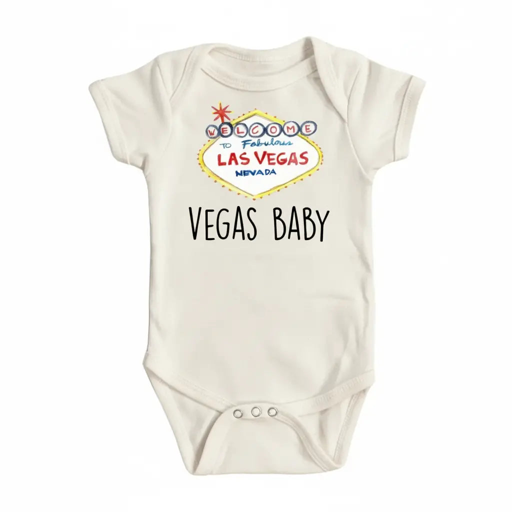 Las Vegas - Baby Boy Girl Clothes Infant Bodysuit Funny Cute Newborn 1E  Funny Cute Onesie® | North Fork Forager LLC