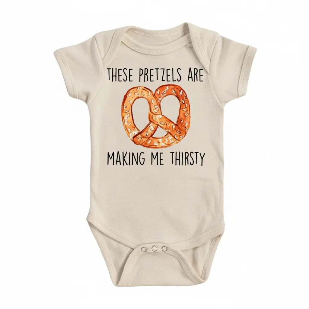 Pretzel - Baby Boy Girl Clothes Infant Bodysuit Funny Cute Newborn 1J  Funny Cute Onesie® | North Fork Forager LLC