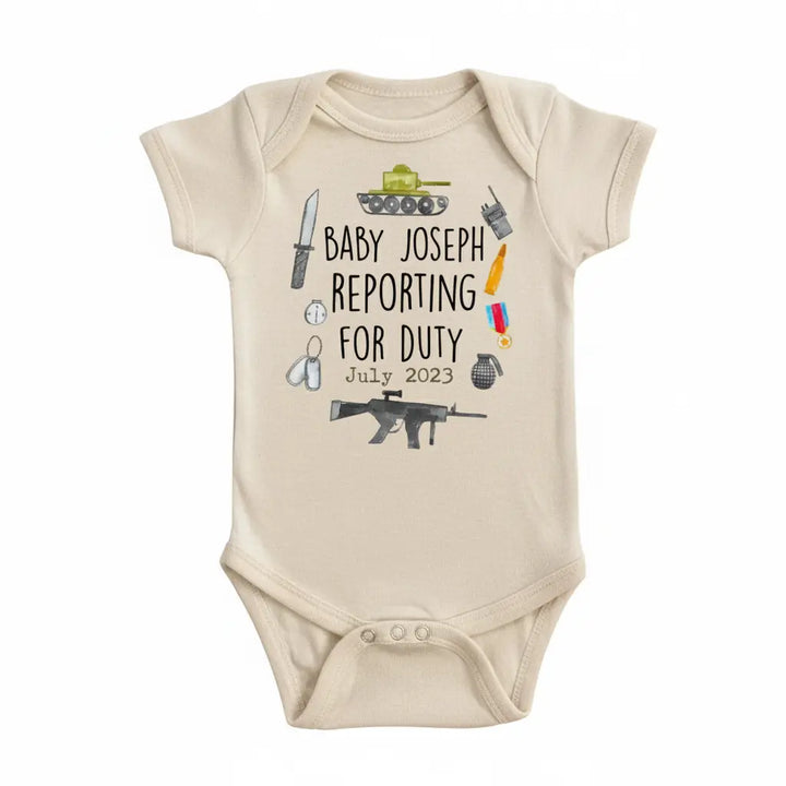 Military Duty - Baby Boy Girl Clothes Infant Bodysuit Funny Cute Newborn  Funny Cute Onesie® | North Fork Forager LLC