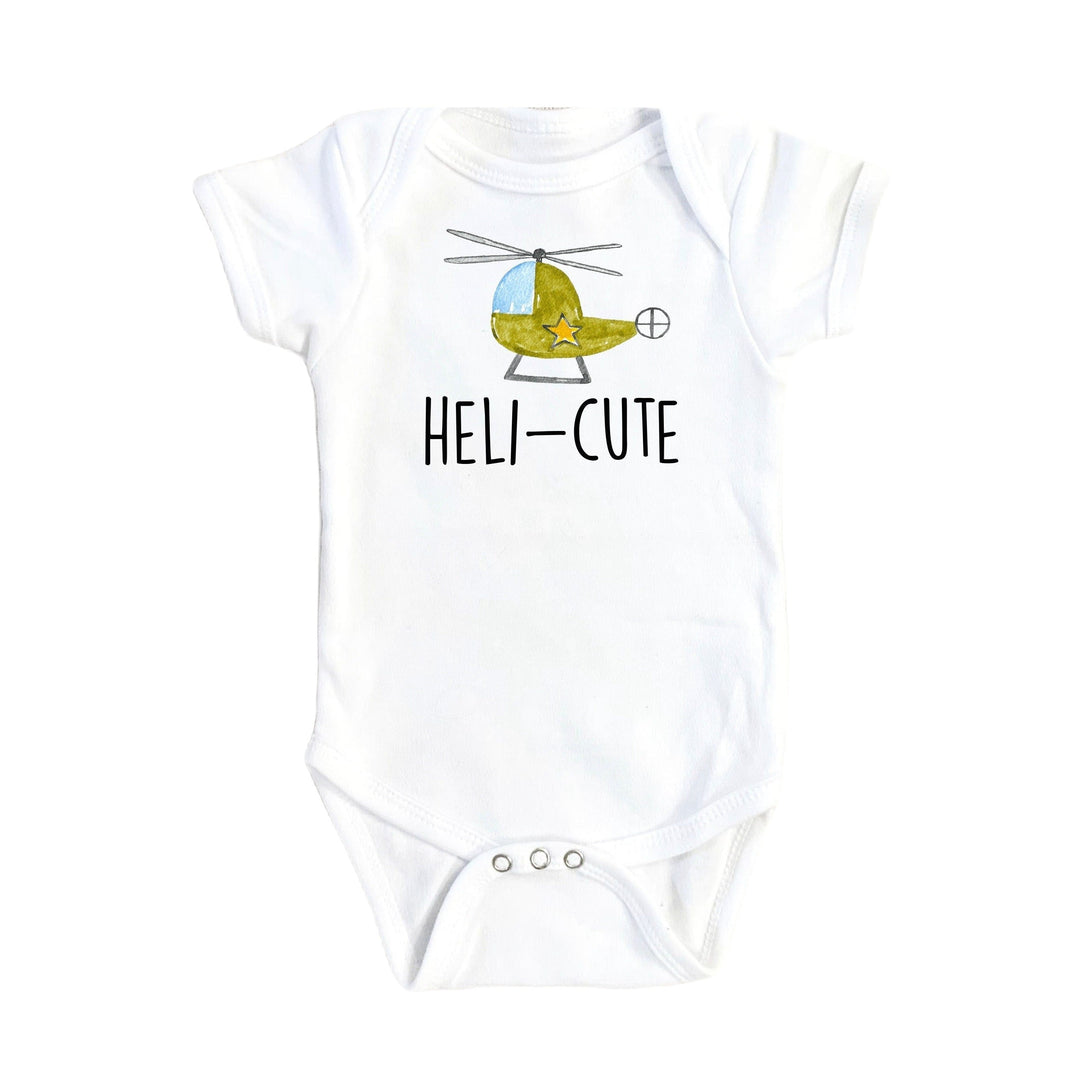 Helicopter Cute - Baby Boy Girl Clothes Infant Bodysuit Funny Newborn Onesie