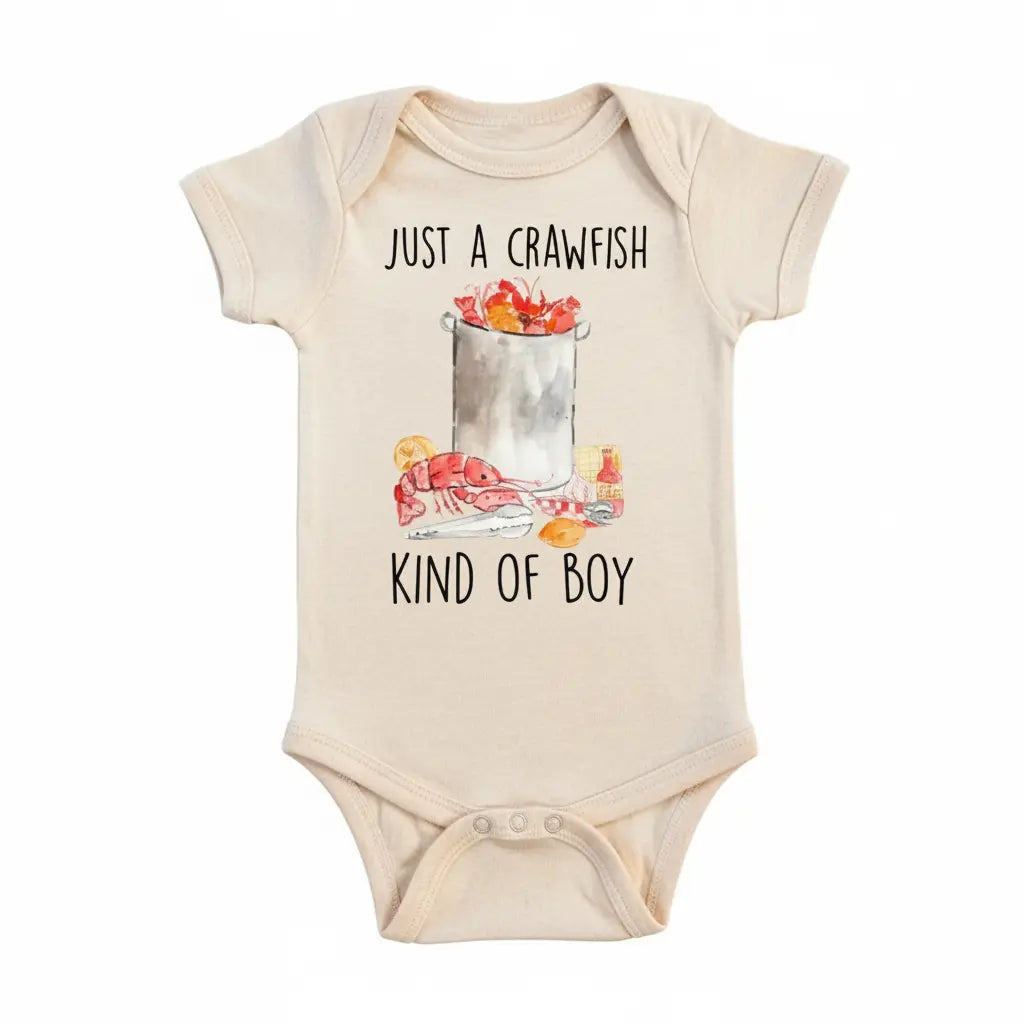 Crawfish Boy - Baby Boy Girl Clothes Infant Bodysuit Funny Cute Newborn  Funny Cute Onesie® | North Fork Forager LLC