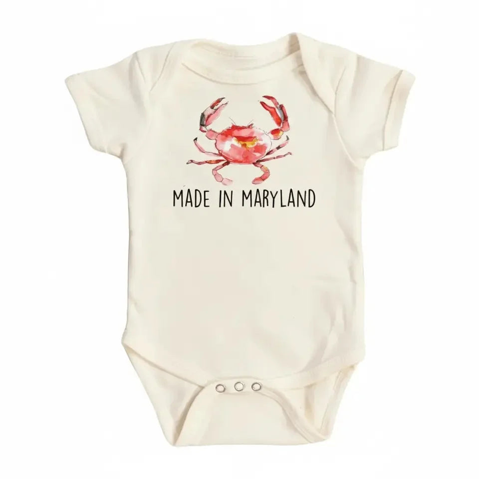 Maryland Crab - Baby Boy Girl Clothes Infant Bodysuit Funny Cute Newborn  Funny Cute Onesie® | North Fork Forager LLC