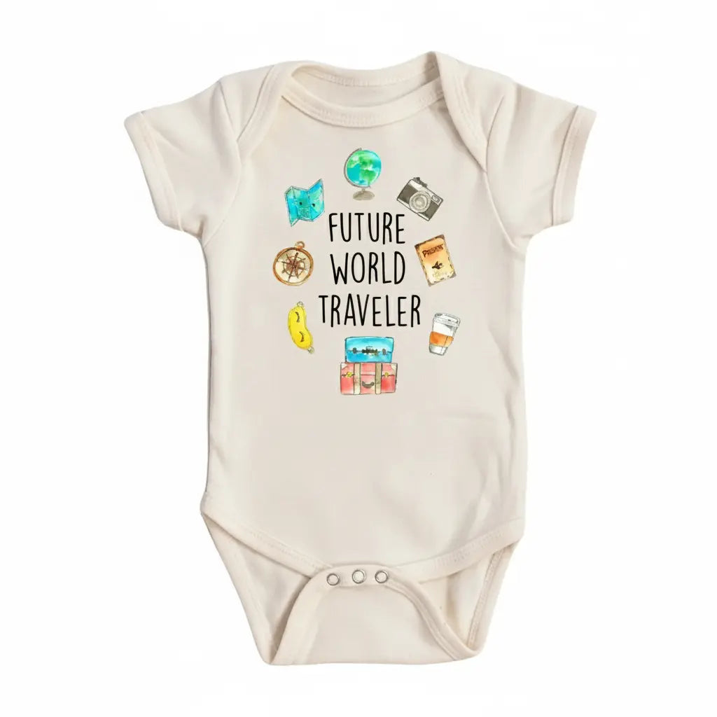 Traveler World - Baby Boy Girl Clothes Infant Bodysuit Funny Cute Newborn  Funny Cute Onesie® | North Fork Forager LLC