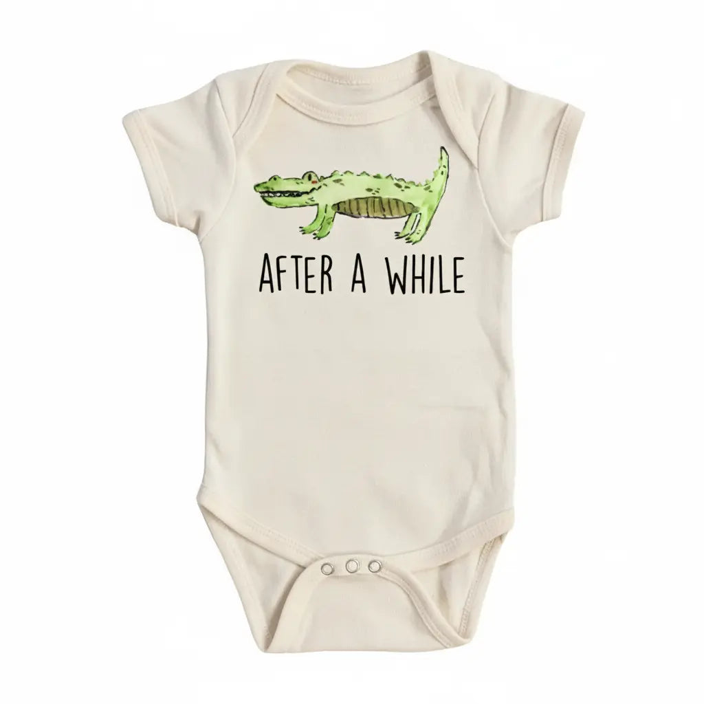 Crocodile While - Baby Boy Girl Clothes Infant Bodysuit Funny Cute Newborn  Funny Cute Onesie® | North Fork Forager LLC