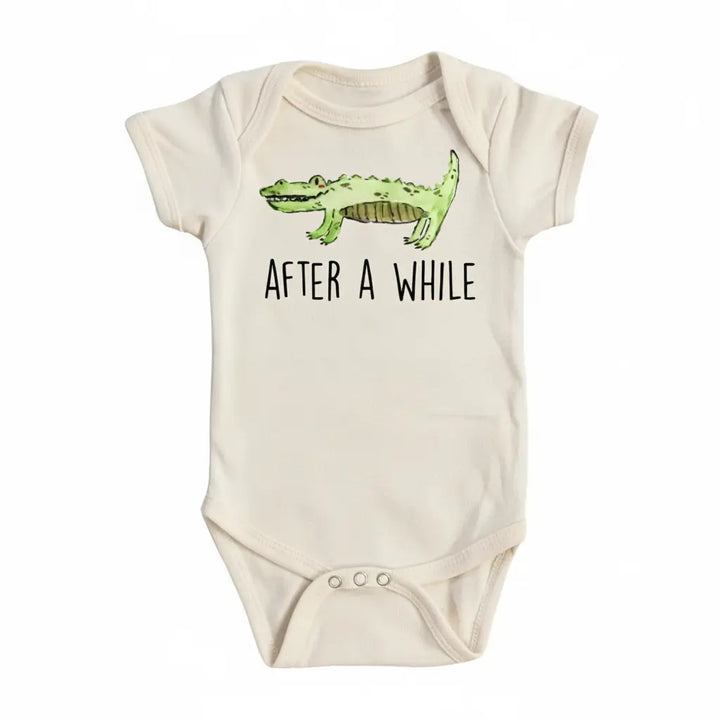 Crocodile While - Baby Boy Girl Clothes Infant Bodysuit Funny Cute Newborn  Funny Cute Onesie® | North Fork Forager LLC