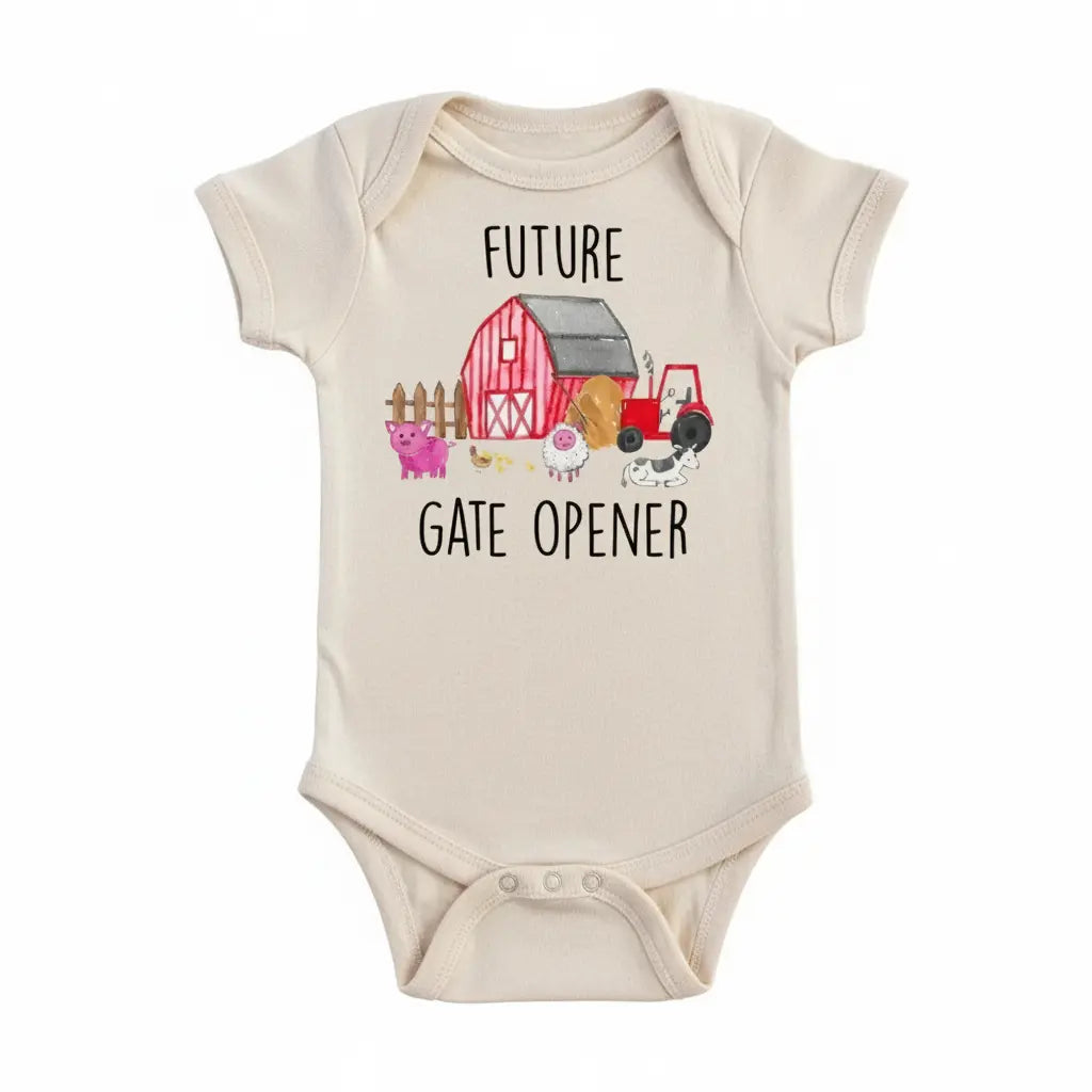 Gate Opener Farm - Baby Boy Girl Clothes Infant Bodysuit Funny Cute Newborn  Funny Cute Onesie® | North Fork Forager LLC