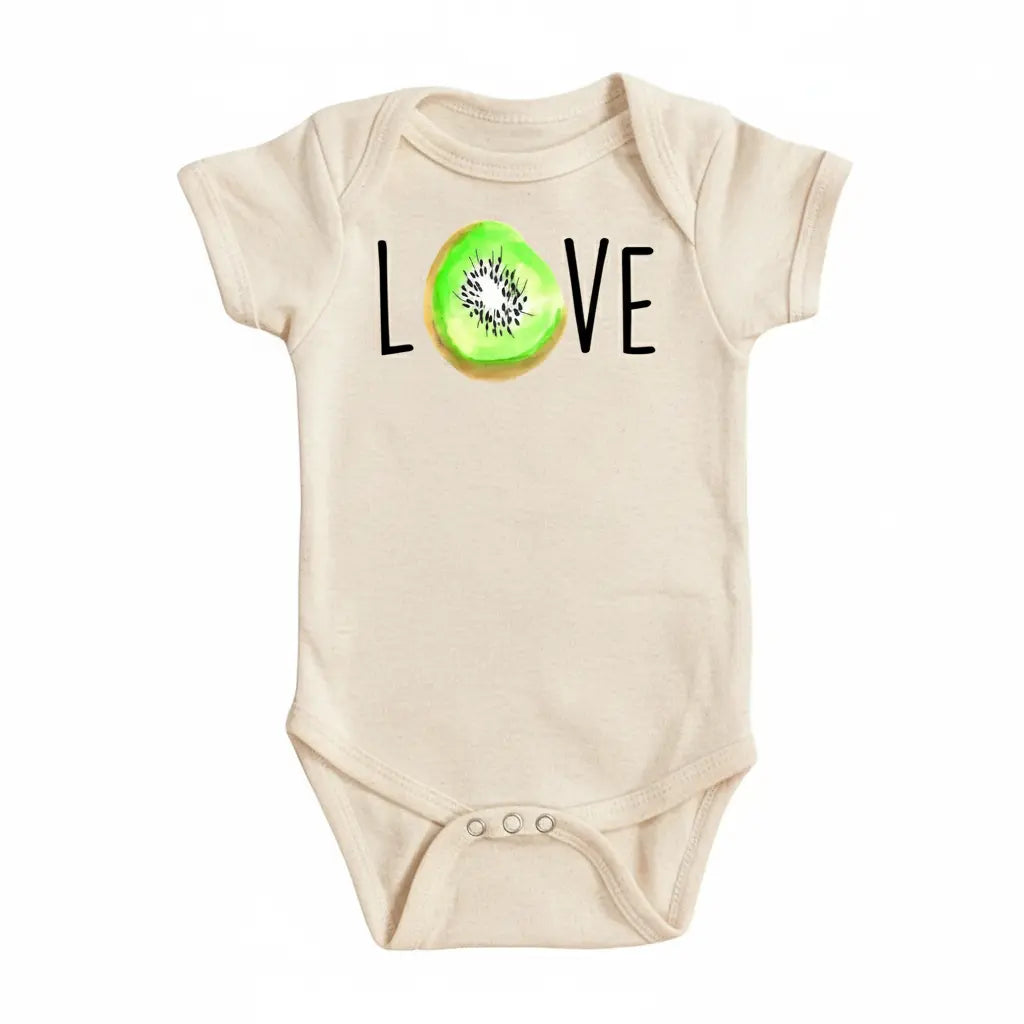 Kiwi Love - Baby Boy Girl Clothes Infant Bodysuit Funny Cute Newborn  Funny Cute Onesie® | North Fork Forager LLC