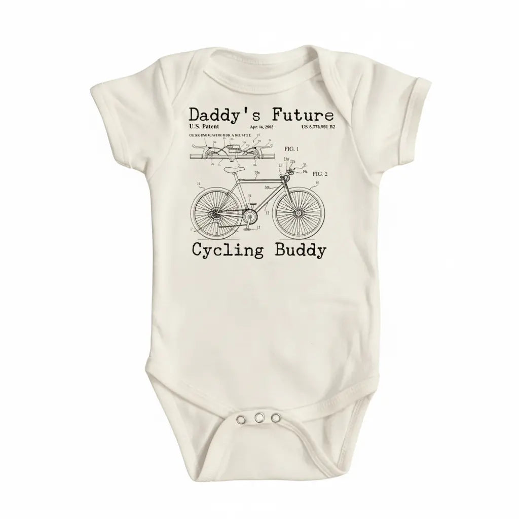 Bicycle Patent - Baby Boy Girl Clothes Infant Bodysuit Funny Cute Newborn  Funny Cute Onesie® | North Fork Forager LLC