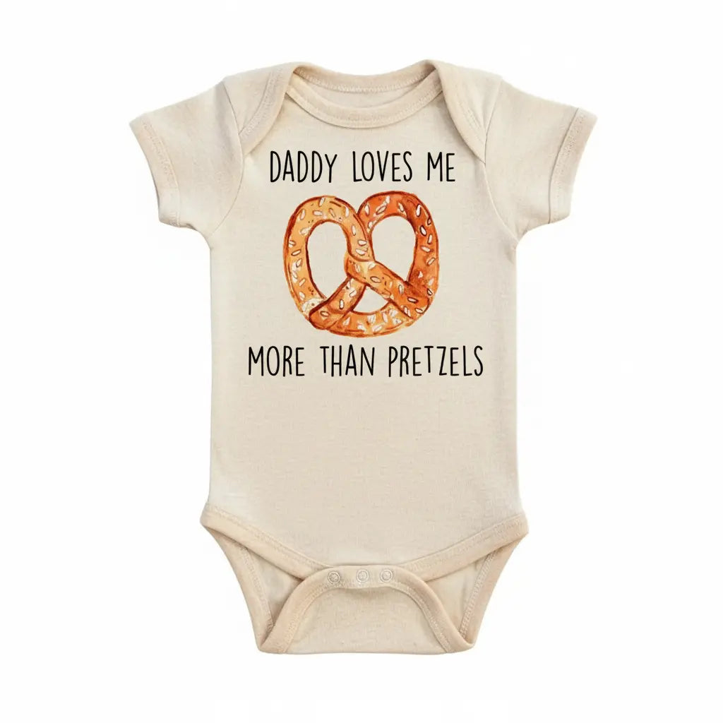 Pretzel - Baby Boy Girl Clothes Infant Bodysuit Funny Cute Newborn 1B  Funny Cute Onesie® | North Fork Forager LLC