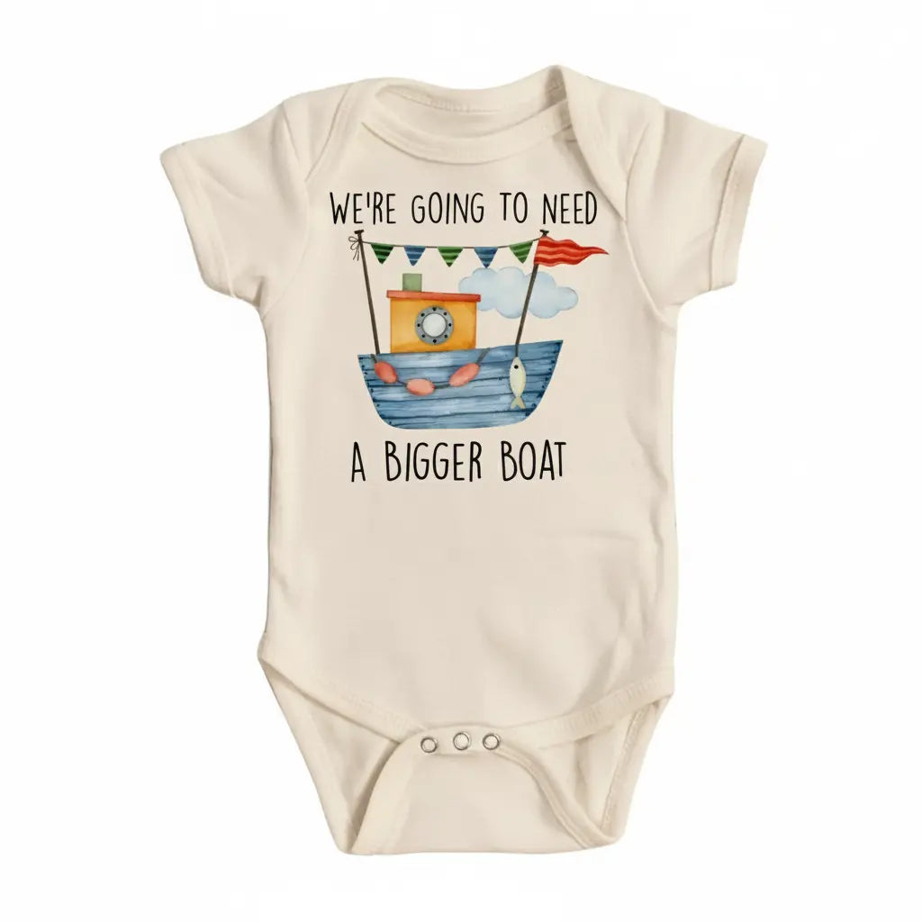 Bigger Boat Shark - Baby Boy Girl Clothes Infant Bodysuit Funny Cute Newborn  Funny Cute Onesie® | North Fork Forager LLC