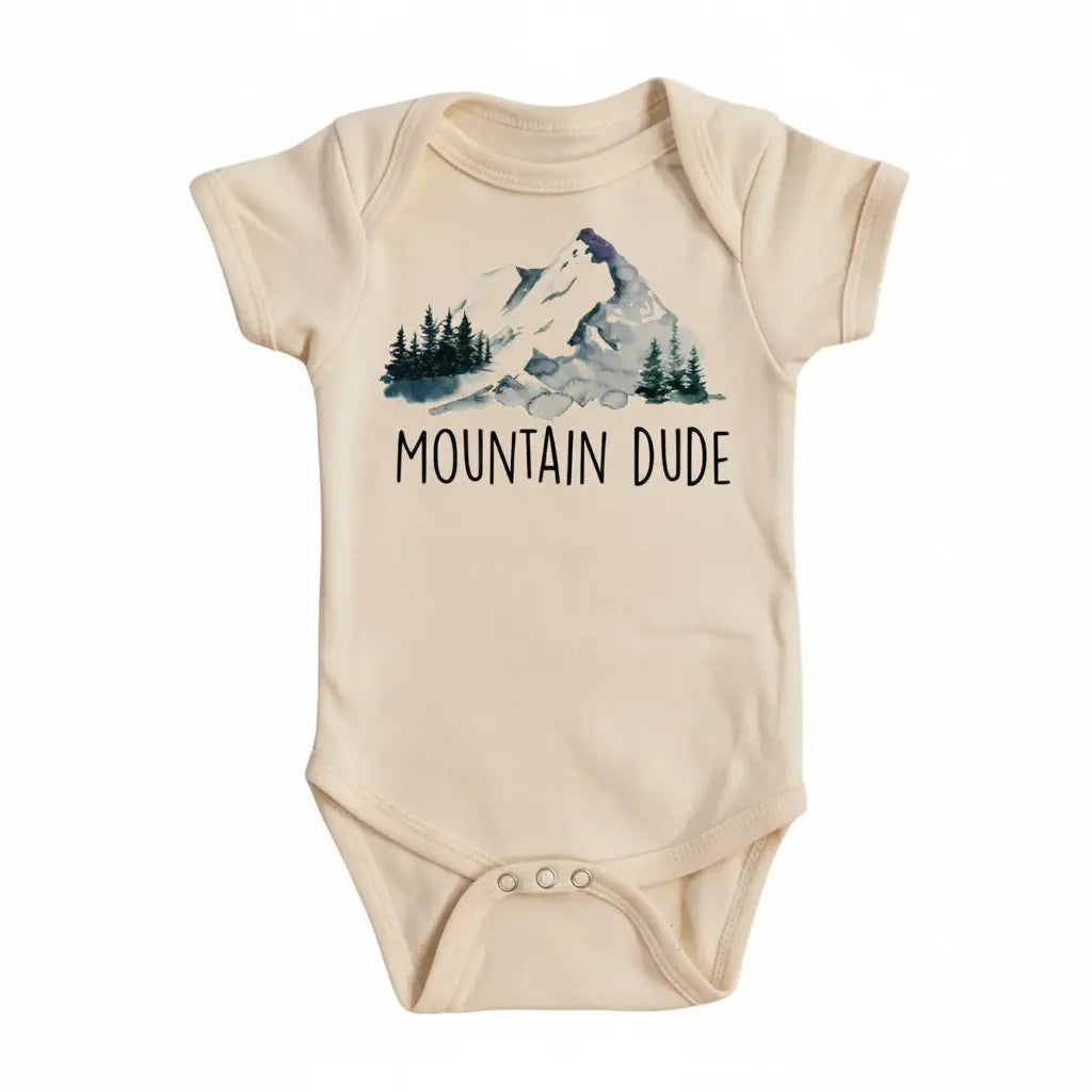 Mountain Dude - Baby Boy Girl Clothes Infant Bodysuit Funny Cute Newborn  Funny Cute Onesie® | North Fork Forager LLC