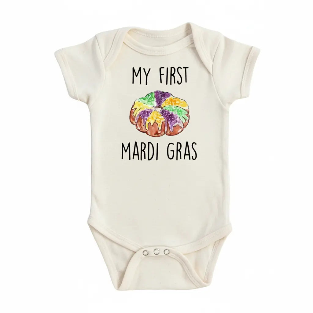 Mardi Gras - Baby Boy Girl Clothes Infant Bodysuit Funny Cute Newborn 1H  Funny Cute Onesie® | North Fork Forager LLC