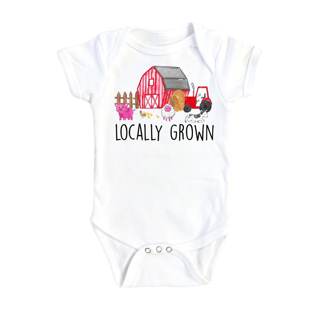 Farm Locally Grown - Baby Boy Girl Clothes Infant Bodysuit Funny Cute Newborn  Funny Cute Onesie® | North Fork Forager LLC