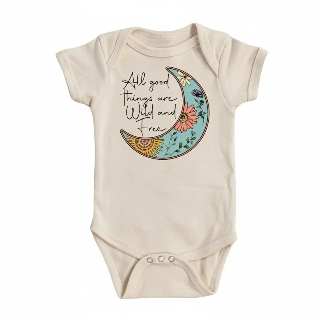 Moon Child Hippie - Baby Boy Girl Clothes Infant Bodysuit Funny Cute Newborn  Funny Cute Onesie® | North Fork Forager LLC