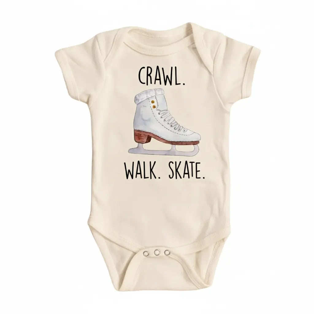 Ice Skater Crawl - Baby Boy Girl Clothes Infant Bodysuit Funny Cute Newborn  Funny Cute Onesie® | North Fork Forager LLC
