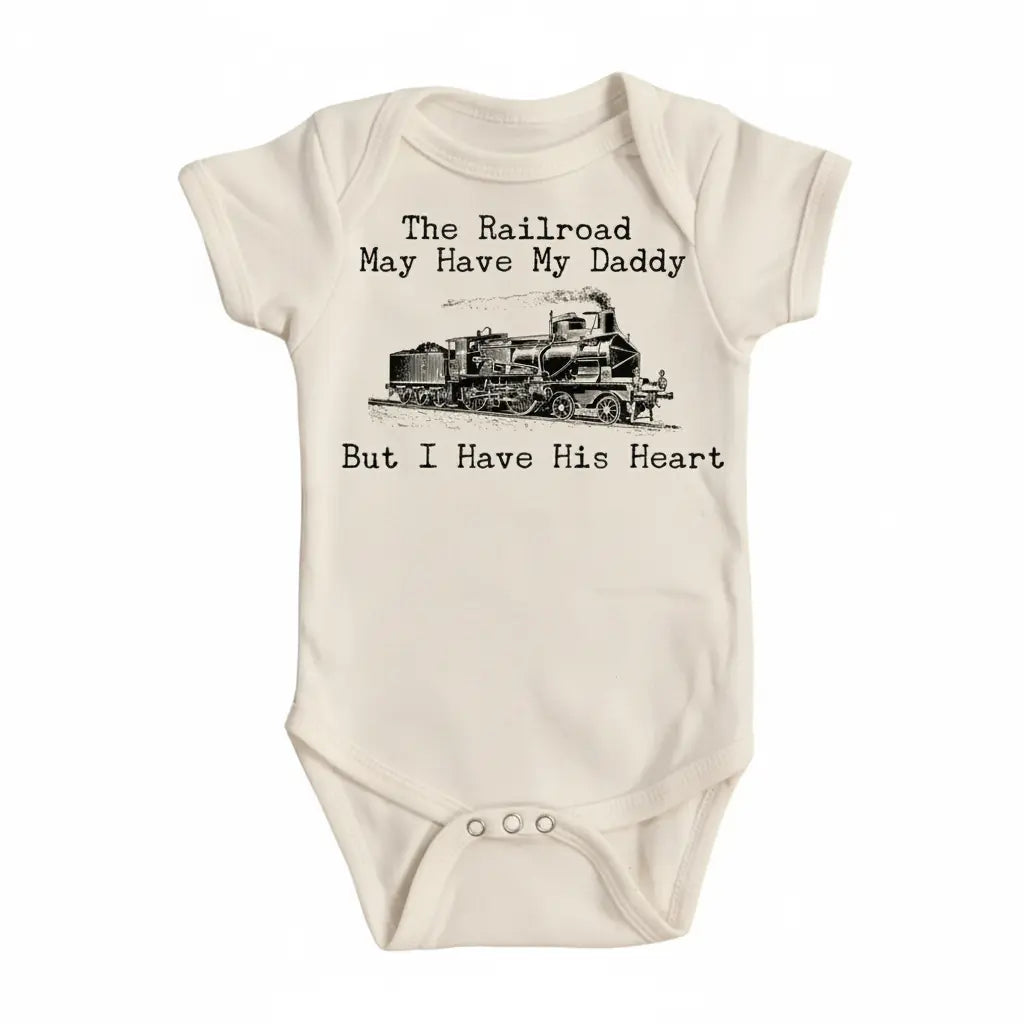 Daddy Train Railroad - Baby Boy Girl Clothes Infant Bodysuit Funny Cute Newborn  Funny Cute Onesie® | North Fork Forager LLC