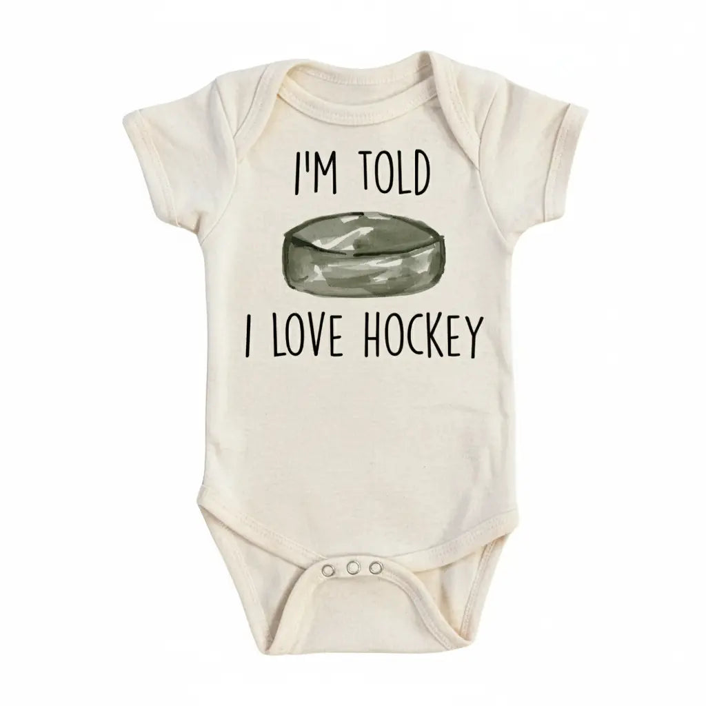 Hockey Love - Baby Boy Girl Clothes Infant Bodysuit Funny Cute Newborn  Funny Cute Onesie® | North Fork Forager LLC