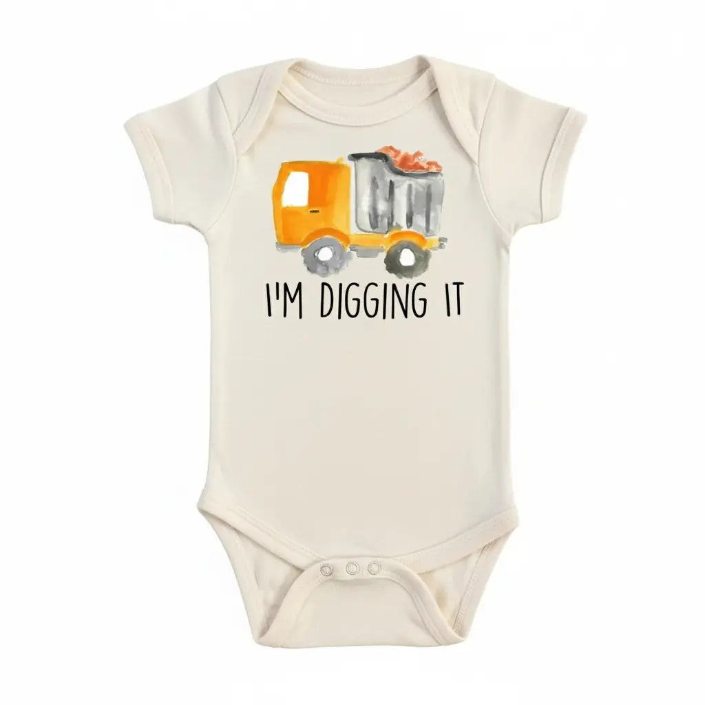 Construction Dig 2 - Baby Boy Girl Clothes Infant Bodysuit Funny Cute Newborn  Funny Cute Onesie® | North Fork Forager LLC