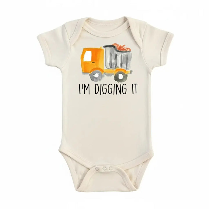 Construction Dig 2 - Baby Boy Girl Clothes Infant Bodysuit Funny Cute Newborn  Funny Cute Onesie® | North Fork Forager LLC