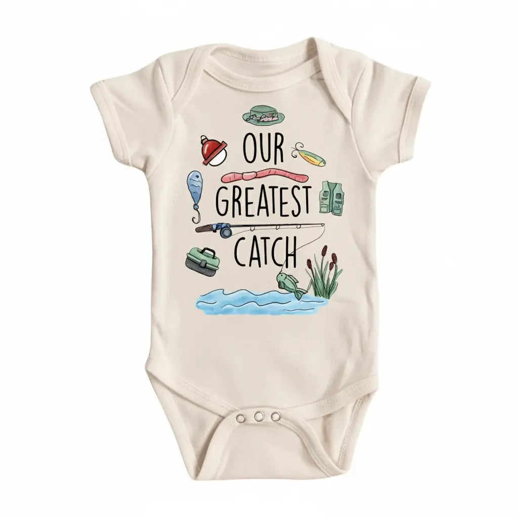 Fishing Catch - Baby Boy Girl Clothes Infant Bodysuit Funny Cute Newborn  Funny Cute Onesie® | North Fork Forager LLC