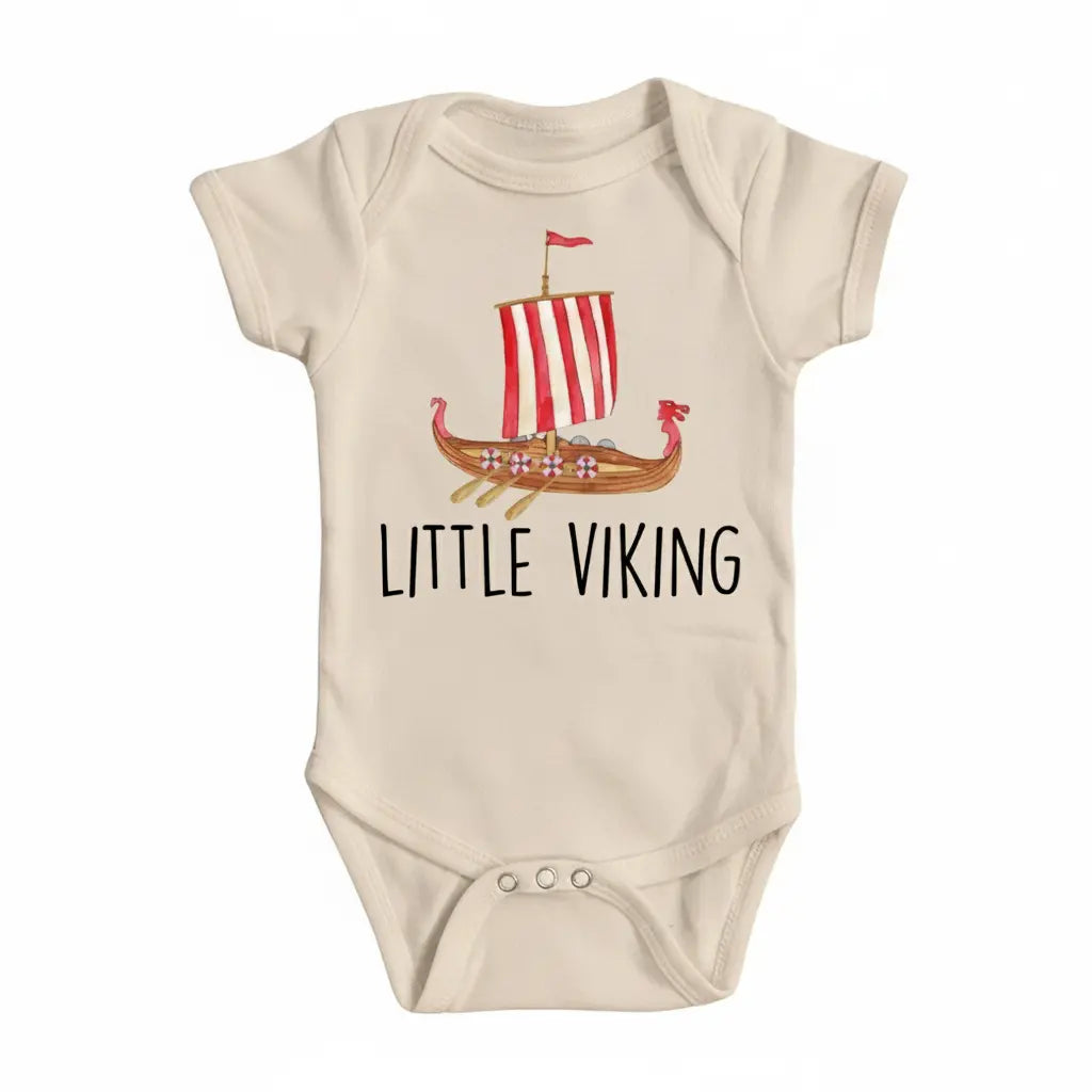 Little Viking  - Baby Boy Girl Clothes Infant Bodysuit Funny Cute Newborn  Funny Cute Onesie® | North Fork Forager LLC