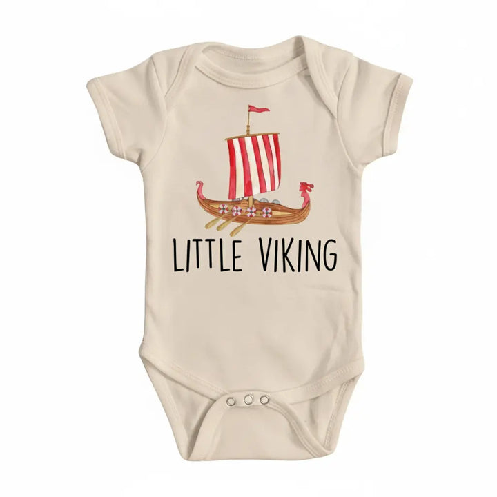 Little Viking  - Baby Boy Girl Clothes Infant Bodysuit Funny Cute Newborn  Funny Cute Onesie® | North Fork Forager LLC