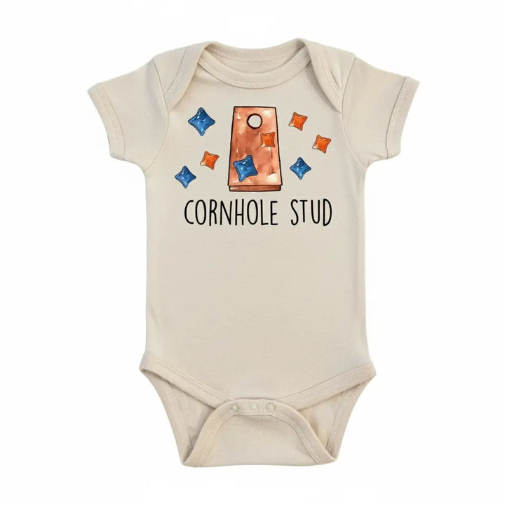 Cornhole Stud - Baby Boy Girl Clothes Infant Bodysuit Funny Cute Newborn  Funny Cute Onesie® | North Fork Forager LLC